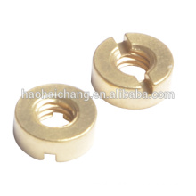 OEM nickel plating slotted M9 brass round nut